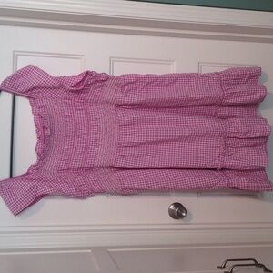 Terra & Sky Plus Size 2X Purple Gingham Smocked Ruffle Mini Dress